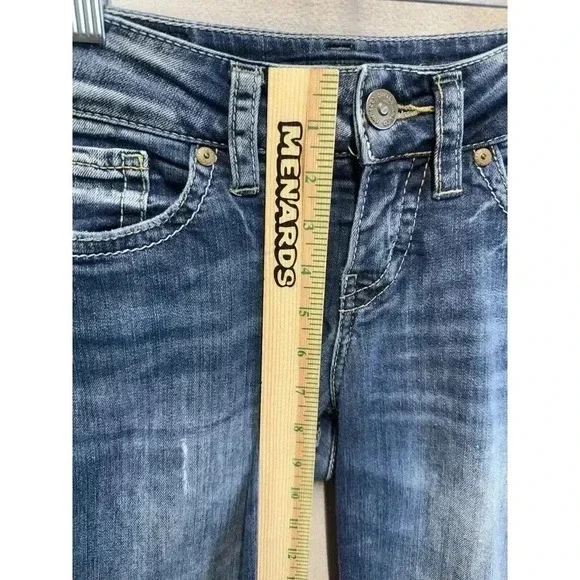 Silver Jeans Women's Size 28 Suki Mid Slim Bootcut Western Cowgirl Blue Denim - Picture 5 of 9